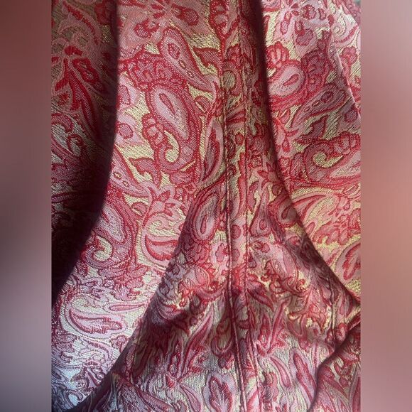 ASOS LUXE  red and gold off shoulder mini  dress size 10 - Picture 14 of 16